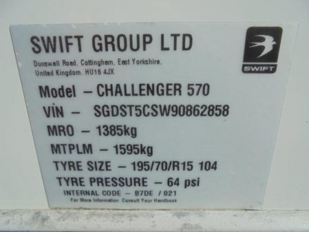 2009 Swift CHALLENGER LUX 570