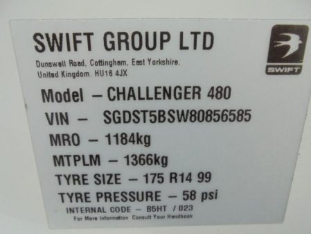 2008 Swift CHALLENGER 480 *