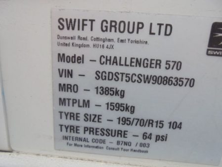 2009 Swift CHALLENGER 570