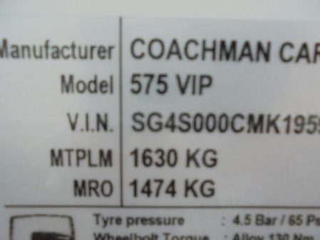 2019 Coachman VIP 575/4