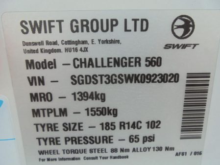 2019 Swift CHALLENGER 560