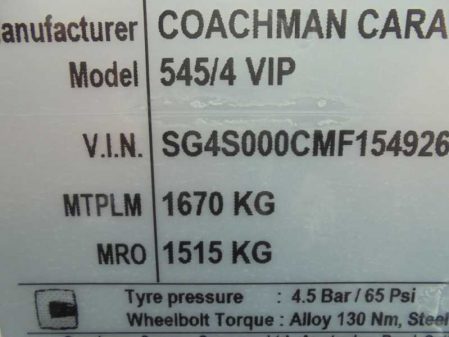 2015 Coachman VIP 545/4