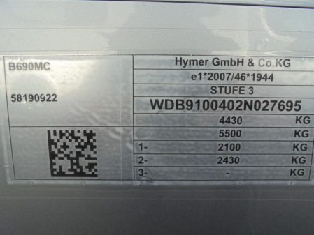 2019 Hymer BMCI 690 177 AUTO