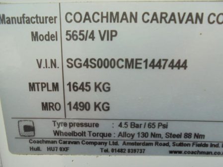 2014 Coachman VIP 565/4