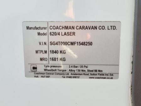 2015 Coachman Laser 620/4
