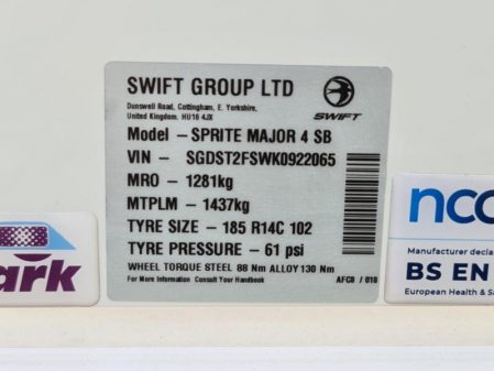 2019 Swift Sprite Major 4 SB
auto m/mover