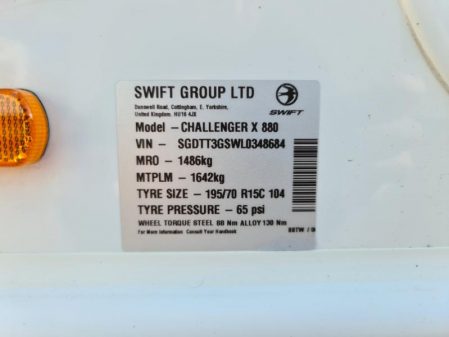 2020 Swift Challenger X880
Inc Mover