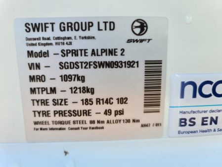 2022 Swift Sprite Alpine 2