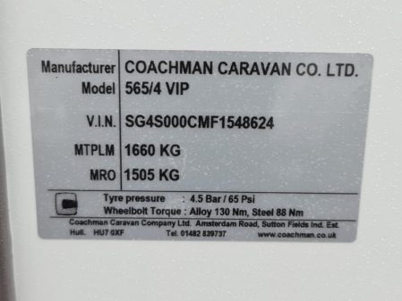 2015 Coachman VIP 565