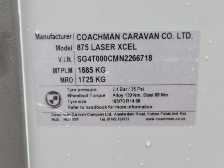 2022 Coachman Laser Xcel 875