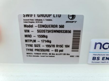 2022 Swift Conqueror 560