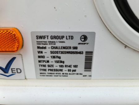 2019 Swift Challenger 580