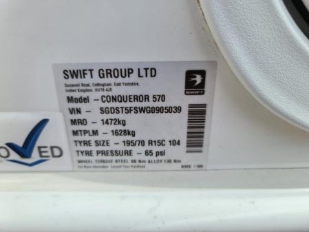 2016 Swift CONQUEROR 570