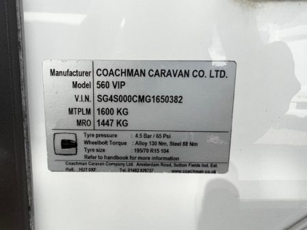 2016 Coachman VIP 560/4
Inc Mover