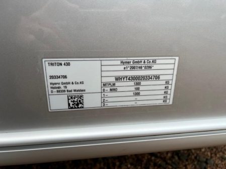 2022 Eriba Triton 430 60 Year Edition