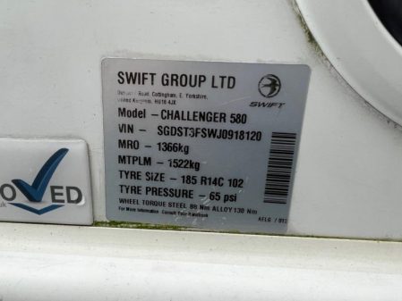 2018 Swift Challenger 580