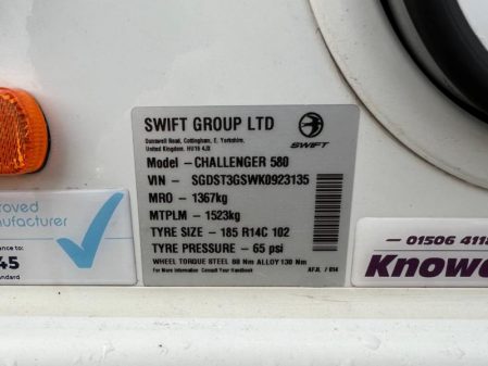 2019 Swift Challenger 580
