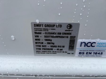 2023 Swift Elegance Grande 850
