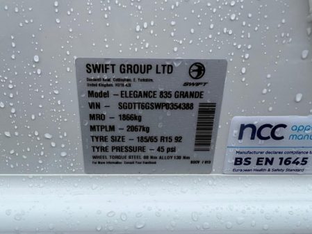 2023 Swift Elegance Grande 835