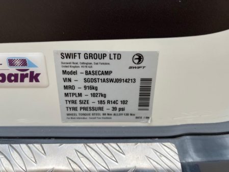2018 Swift Basecamp Plus
