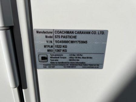2017 Coachman Pastiche 575