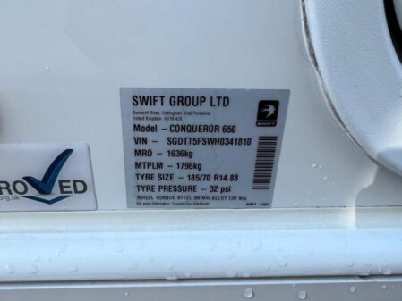 2017 Swift Conqueror 650
inc 4 motor mover