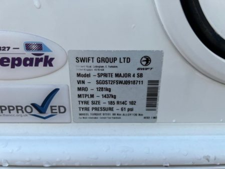 2018 Swift Major 4 SB