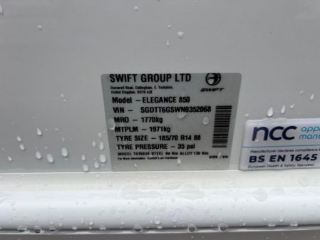 2022 Swift Elegance Grande 850