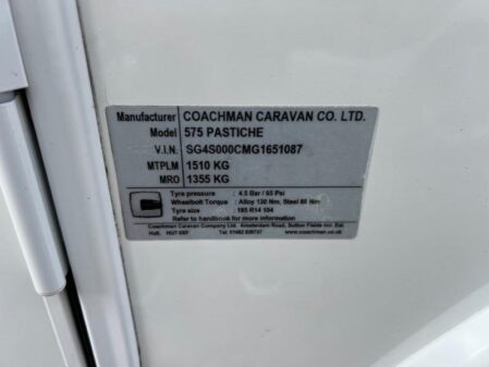 2016 Coachman Pastiche 575