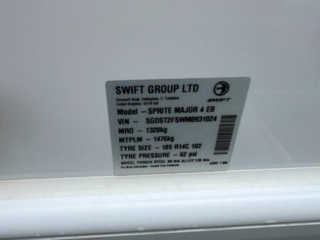 2021 Swift Sprite Major 4EB
m/mover