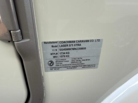 2022 Coachman Laser 575 Xtra
inc Mover