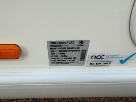 2023 Swift Sprite Major 4 SB
inc Mover & ATC