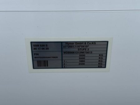 2017 Hymer VAN S 520