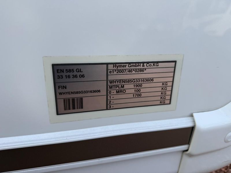 2017 Hymer NOVA 585 GL