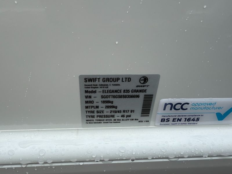 2025 Swift Elegance Grande 835