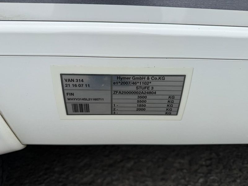 2016 Hymer Van 314