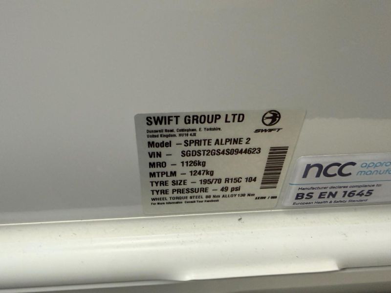 2025 Swift Sprite Alpine 2